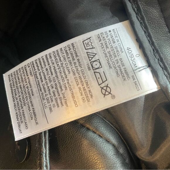 Banana Republic Black High Rise Pleated Faux Leather Pants Size 0 - Picture 8 of 8